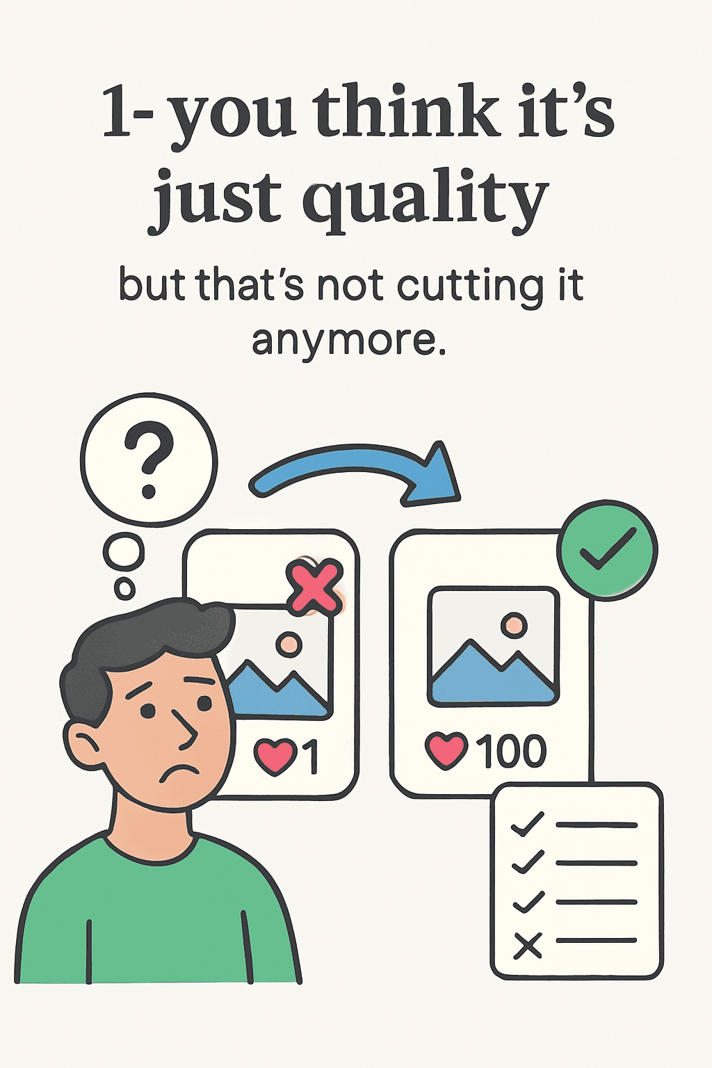 Faceless TikTok slideshow for a SaaS product — hook slide with bold text, no founder on camera.